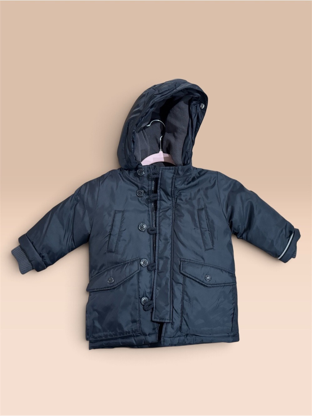 GAP Toddler Navy Hooded Puffer Jacket
